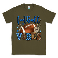 Army Green Football vibes blue and grey team color Classic Tee - HowdyJamesFarm
