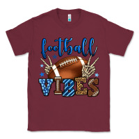 Burgundy Football vibes blue and grey team color Classic Tee - HowdyJamesFarm