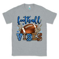 Heather Grey Football vibes blue and grey team color Classic Tee - HowdyJamesFarm