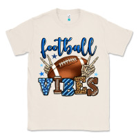 Natural Football vibes blue and grey team color Classic Tee - HowdyJamesFarm