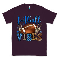 Plum Football vibes blue and grey team color Classic Tee - HowdyJamesFarm