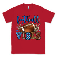 Red Football vibes blue and grey team color Classic Tee - HowdyJamesFarm