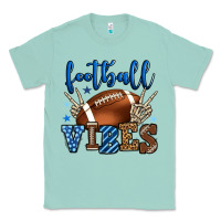 Seafoam Football vibes blue and grey team color Classic Tee - HowdyJamesFarm