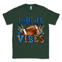 Sports Green Football vibes blue and grey team color Classic Tee - HowdyJamesFarm