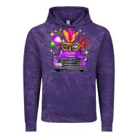 Cloud Purple Mardi Gras Truck Leopard Mask Vintage Hoodie - FaDigitalArtStudio