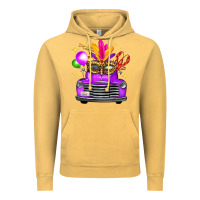 Vintage Mustard Mardi Gras Truck Leopard Mask Vintage Hoodie - FaDigitalArtStudio