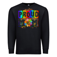 Black proud mom with sunflower Premium Sweatshirt - AdoDesignShop