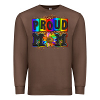 Chestnut proud mom with sunflower Premium Sweatshirt - AdoDesignShop