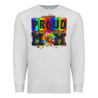 Dove Grey proud mom with sunflower Premium Sweatshirt - AdoDesignShop