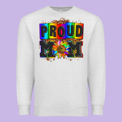 Proud Mom With Sunflower Premium Sweatshirt Designed By Adodesignshop
