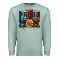 Seafoam proud mom with sunflower Premium Sweatshirt - AdoDesignShop