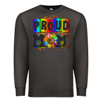 Smoke proud mom with sunflower Premium Sweatshirt - AdoDesignShop