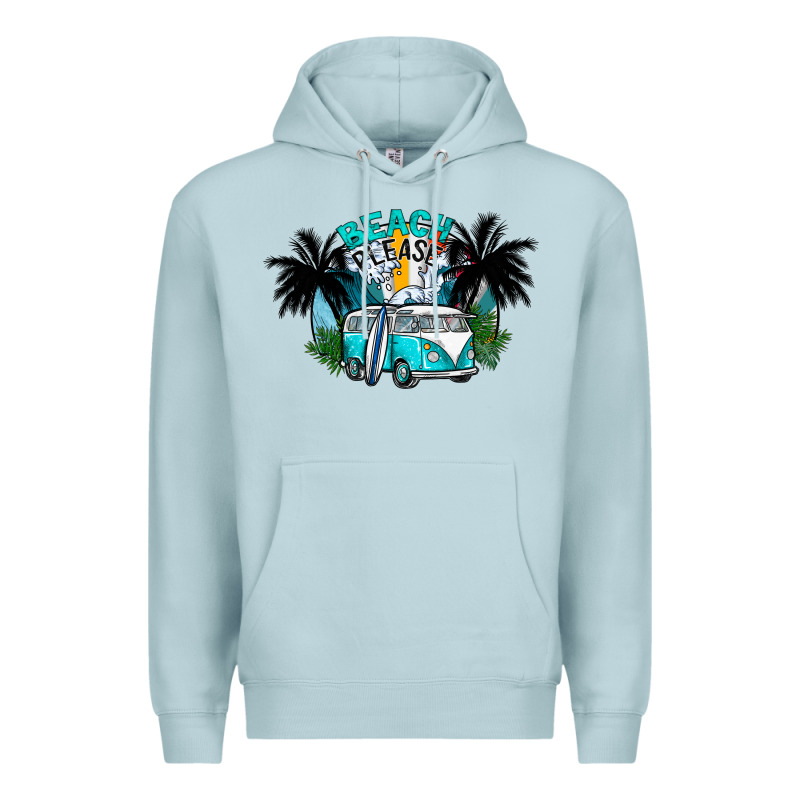 Beach Please Premium Hoodie by CowhideDigitalArt | Teevron