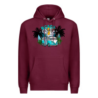 Burgundy beach please Premium Hoodie - CowhideDigitalArt