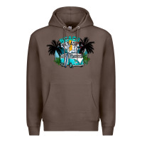 Coffee beach please Premium Hoodie - CowhideDigitalArt