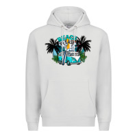 Dove Grey beach please Premium Hoodie - CowhideDigitalArt