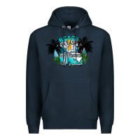 Navy beach please Premium Hoodie - CowhideDigitalArt