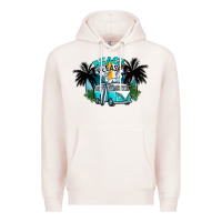 Pale Pink beach please Premium Hoodie - CowhideDigitalArt