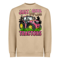 Mushroom just a girl who loves tractors Heavyweight Sweatshirt - BarkalooDesign