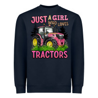 Navy just a girl who loves tractors Heavyweight Sweatshirt - BarkalooDesign