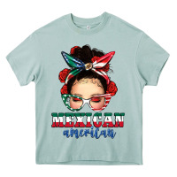 Arona Mexican American Messy Bun Heavy Core Tee - texasbilliewilder