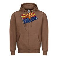 Chestnut arizona flag Zipper Hoodie - BarkalooDesign