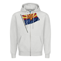 Dove Grey arizona flag Zipper Hoodie - BarkalooDesign