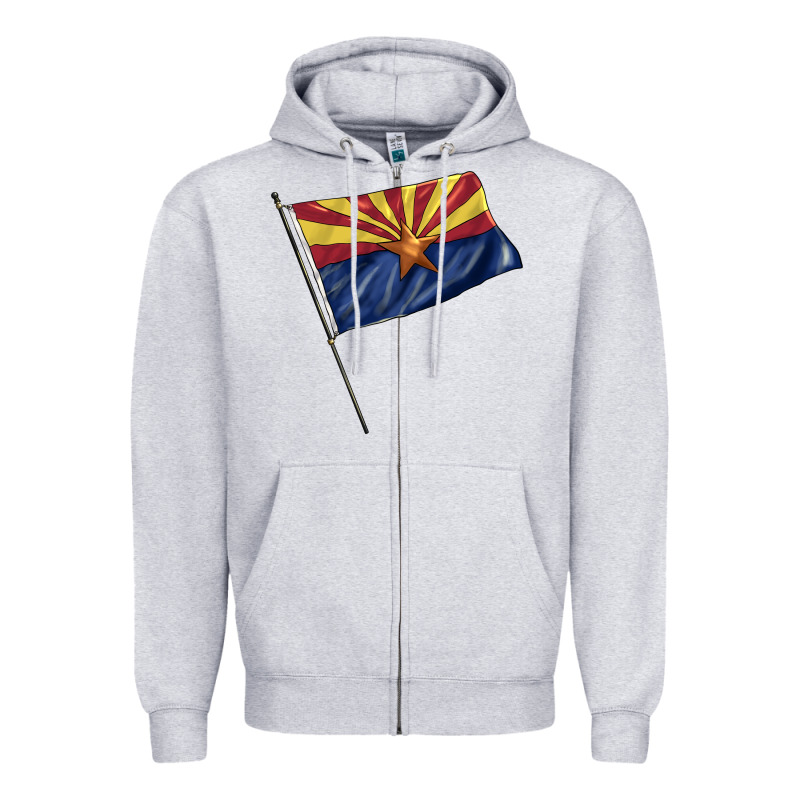 Arizona Flag Zipper Hoodie by BarkalooDesign | Teevron