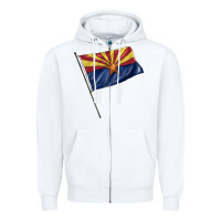 White arizona flag Zipper Hoodie - BarkalooDesign