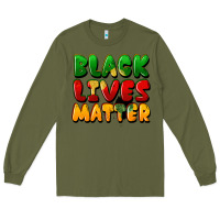 Army Green black lives matter Long Sleeve Tee - FaDigitalArtStudio