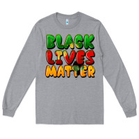 Heather Grey black lives matter Long Sleeve Tee - FaDigitalArtStudio