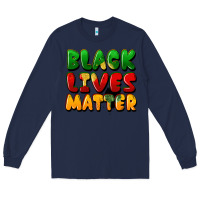 Navy black lives matter Long Sleeve Tee - FaDigitalArtStudio