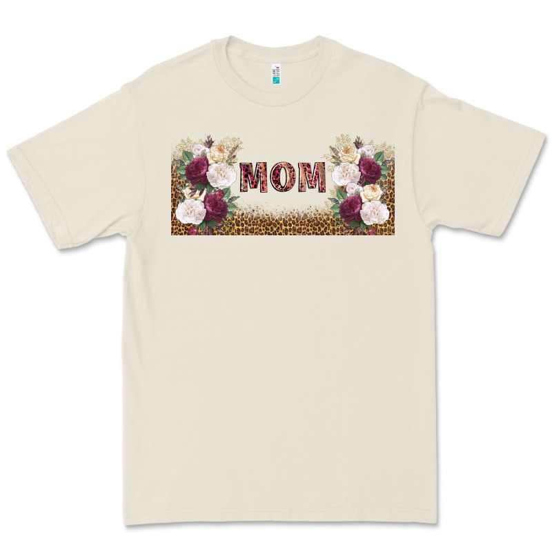 Mom Burgundy Flowers With Leopard Premium Tee by TumblerDesignByShophia | Teevron