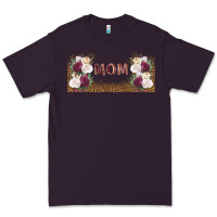 Plum mom burgundy flowers with leopard Premium Tee - TumblerDesignByShophia
