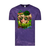 Cloud Purple St. Patrick's Day Cow Vintage Tee - HowdyJamesFarm