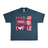 Midnight Navy i love you more than coffee valentines day Urban Heavy Tee - OliviaCreatesArt