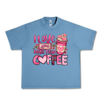 Pebble Blue i love you more than coffee valentines day Urban Heavy Tee - OliviaCreatesArt