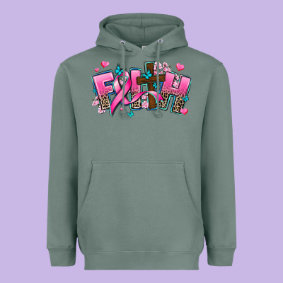 Cancer Faith Cross Heavyweight Hoodie Designed By Adodesignshop