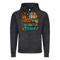 Grateful Thankful Blessed Thanksgiving Cold Drink Vintage Hoodie | Teevron