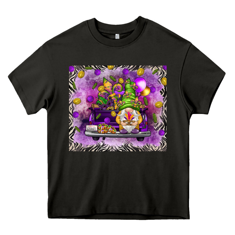 Mardi Gras Gnome On The Truck Heavy Core Tee by NancyCooperArtShop | Teevron