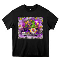Black Mardi Gras gnome on the truck Heavy Core Tee - NancyCooperArtShop