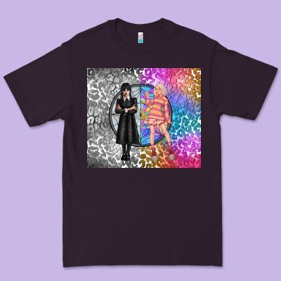 Gothic Girl And Colorful Girl Best Friends Premium Tee Designed By Tumblerdesignbyshophia