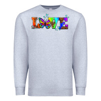 Heather Grey pride love butterflies Premium Sweatshirt - AdoDesignShop