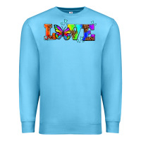Ocean Blue pride love butterflies Premium Sweatshirt - AdoDesignShop