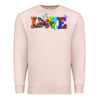 Pale Pink pride love butterflies Premium Sweatshirt - AdoDesignShop
