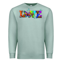 Seafoam pride love butterflies Premium Sweatshirt - AdoDesignShop
