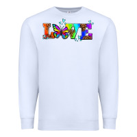 White pride love butterflies Premium Sweatshirt - AdoDesignShop