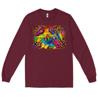 Burgundy lgbtq background Long Sleeve Tee - FaDigitalArtStudio