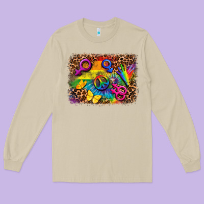 Lgbtq Background Long Sleeve Tee Designed By Fadigitalartstudio