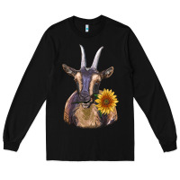 Black dark goat Long Sleeve Tee - RanaPortraitStore